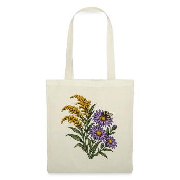 Goldrute-Aster-Hummel - Stoffbeutel - Natur - Vorne