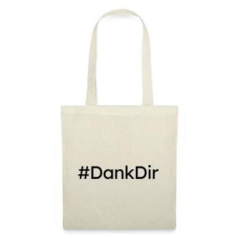 Hashtag Dank Dir Schrift Danke Typografie Geschenk - Stoffbeutel - Natur - Vorne