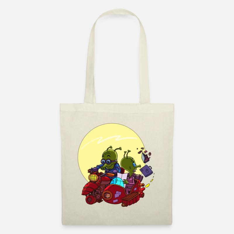 Extraterrestres dans le side-car - Sac en tissu - nature