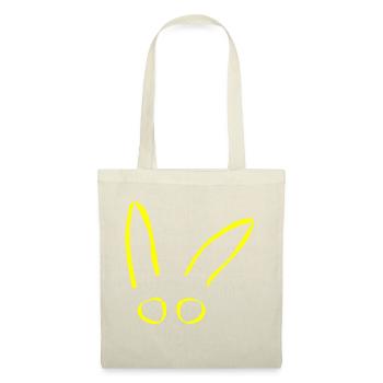 Lapin yeux de Pâques lapin idée de cadeau jaune - Sac en tissu - nature - Devant