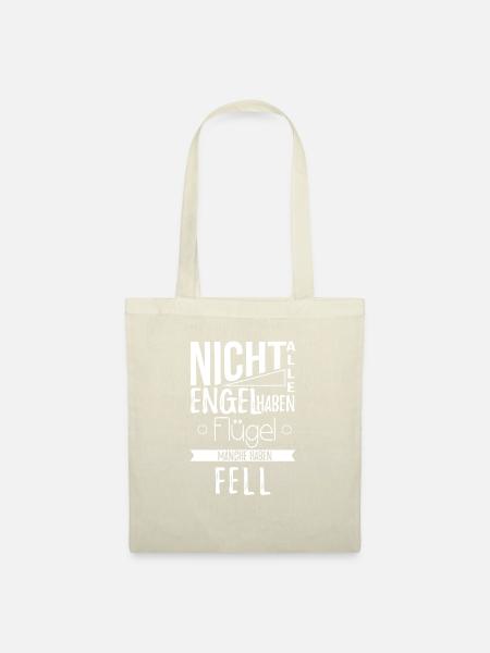 Engel Fell Tierfreund Geschenk - Stoffbeutel - Natur