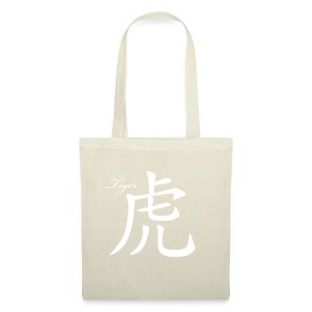 Tiger - Tierkreiszeichen - Schrif chinesisch - Stoffbeutel - Natur - Vorne