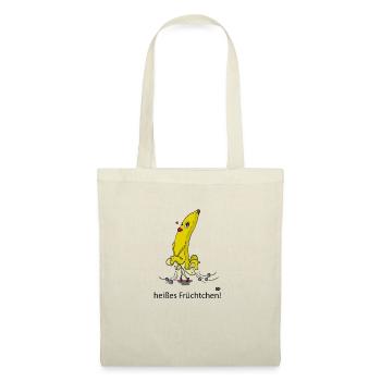 Bananenfun ! Heißes Früchtchen ! Idee - Stoffbeutel - Natur - Vorne