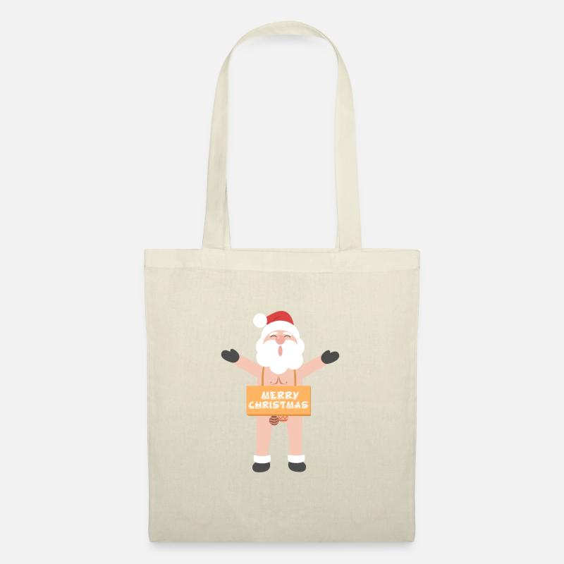 Idée de cadeau du Père Noël Nicolas nu - Sac en tissu - nature