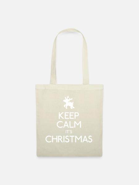 Keep Calm Christmas - Stoffbeutel - Natur
