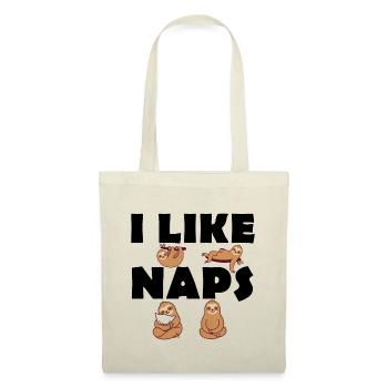 I like Naps - Faultiere - Langschläfer - Stoffbeutel - Natur - Vorne