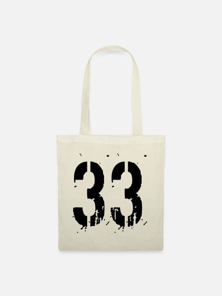 33 Nummer 33 - Stoffbeutel - Natur