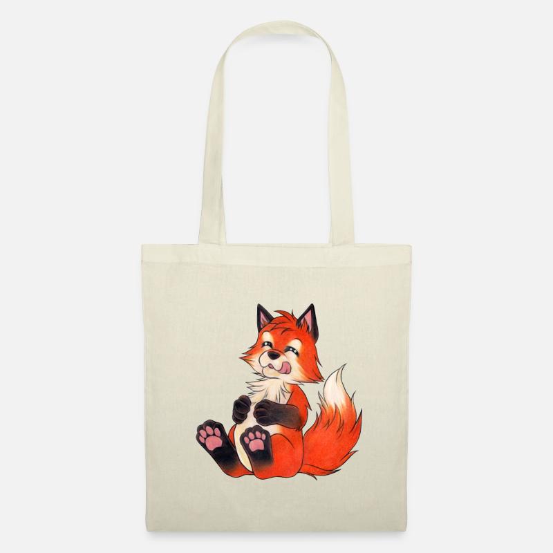 Niedlicher Fuchs mit Keksen Süßes Geschenk Diät - Stoffbeutel - Natur