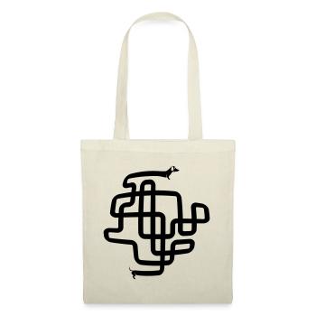 funny sausage dog, wiener dog, dachshund - Tote Bag - nature - Front