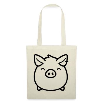 cochon - Sac en tissu - nature - Devant