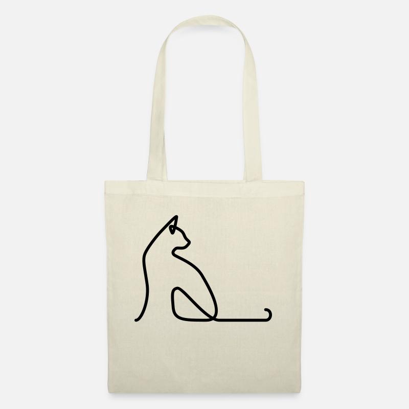 Katze 02 - Stoffbeutel - Natur