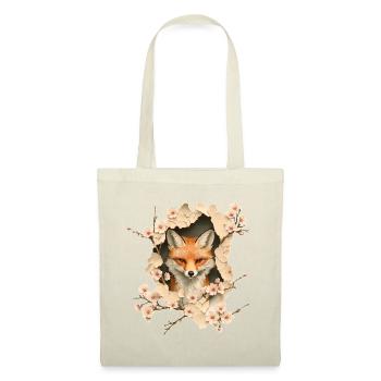 Fox with cherry blossoms - Tote Bag - nature - Front