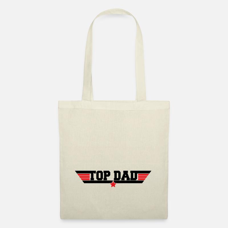 Top Dad - Papa Vatertag Geschenkidee Lustig - Stoffbeutel - Natur