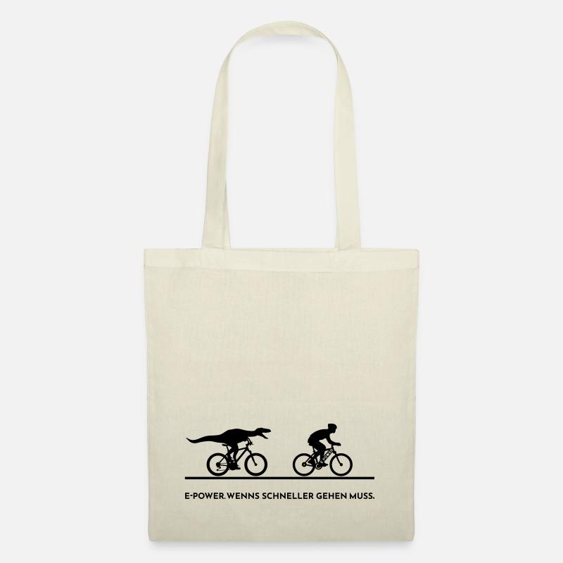 Velociraptor jagt E Biker - Stoffbeutel - Natur