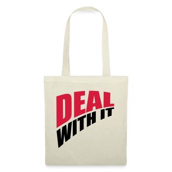 perspektive spruch cool text deal with it entspann - Stoffbeutel - Natur - Vorne