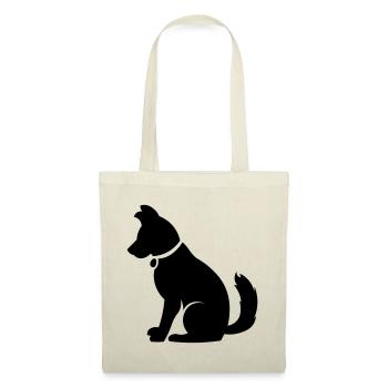 Chien mignon - idée cadeau amoureux des chiens - Sac en tissu - nature - Devant