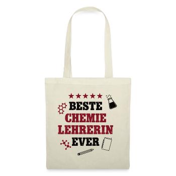 Beste Chemie Lehrerin Schule Chemielehrerin Labor - Stoffbeutel - Natur - Vorne