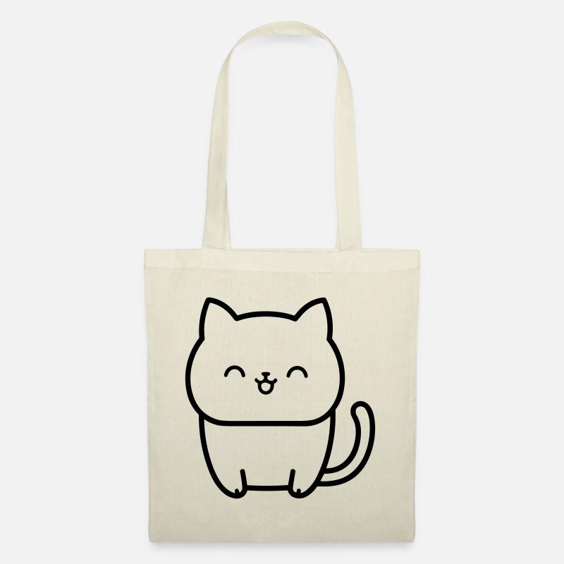 Katze - Stoffbeutel - Natur