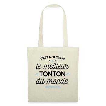 Meilleur Tonton - super tonton - Sac en tissu - nature - Devant