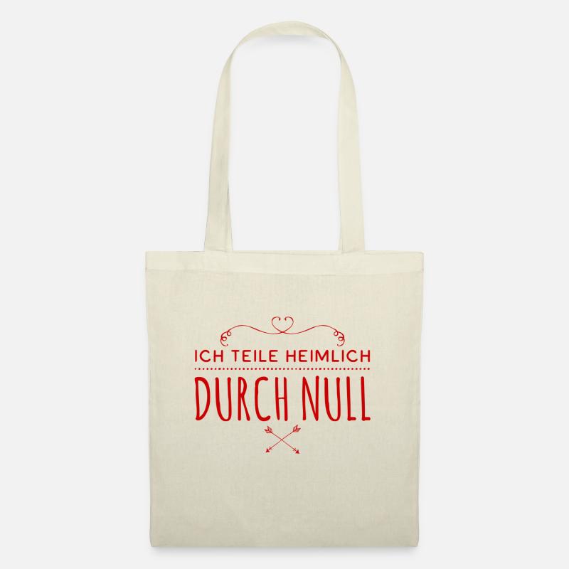 ich teile heimlich durch Null - Stoffbeutel - Natur