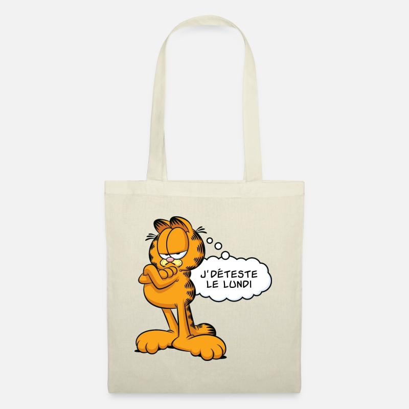 Garfield J' Déteste Le Lundi - Stoffbeutel - Natur