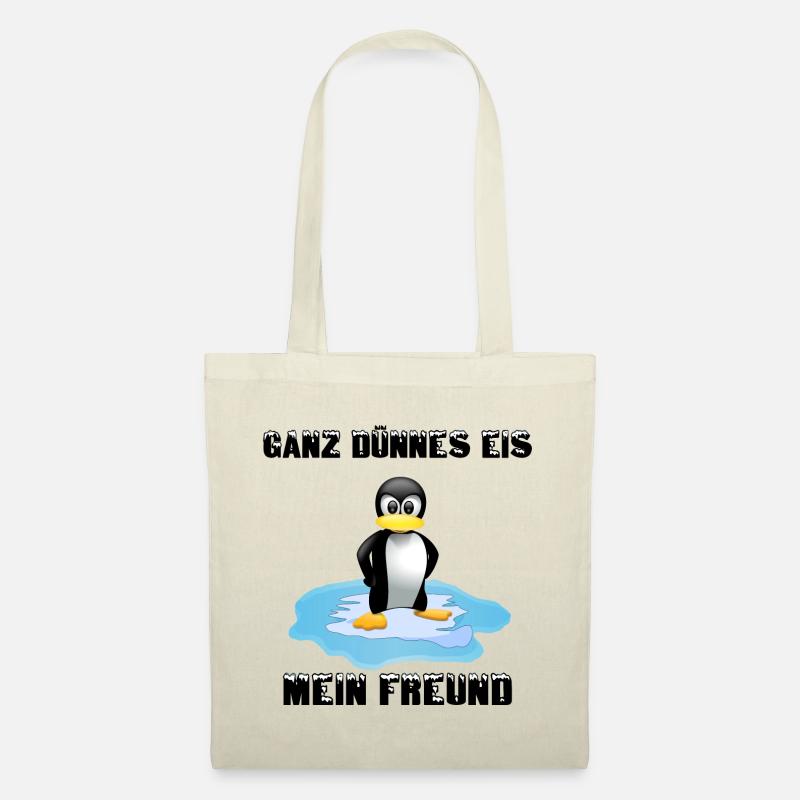 Ganz Dünnes Eis - Mein Freund - Pinguin fun4m3 - Stoffbeutel - Natur
