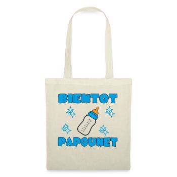 BIENTOT PAPOUNET - Sac en tissu - nature - Devant