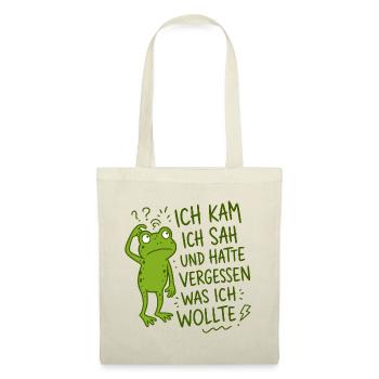 Ich kam ich sah und hatte vergessen was ich wollte - Stoffbeutel - Natur - Vorne