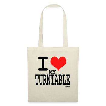 i love turntable by wam - Sac en tissu - nature - Devant