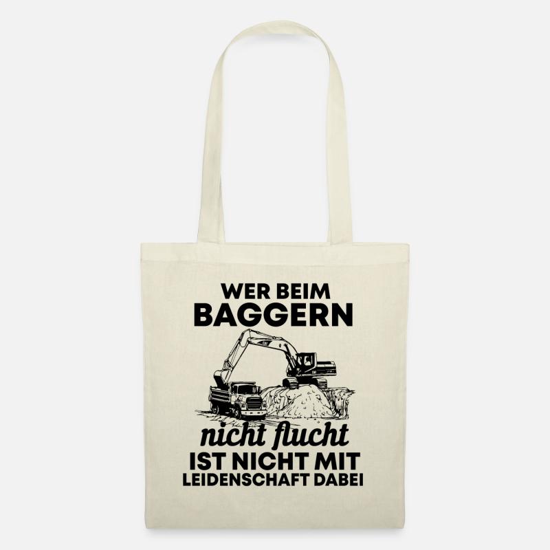 Bagger Baggerfahrer Spruch Geschenk - Stoffbeutel - Natur