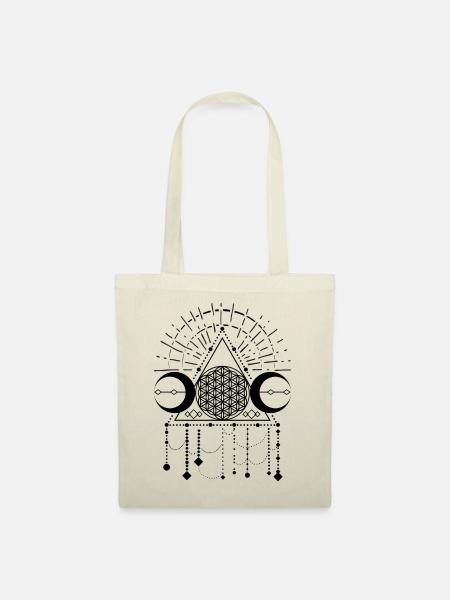 Buddhismus Blume des Lebens Yoga Festival Symbol - Stoffbeutel - Natur