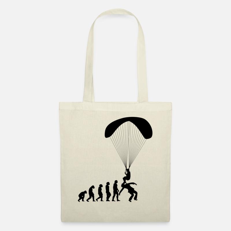 Evolution Paragliding Paraglider Gleitschirm Shirt - Stoffbeutel - Natur