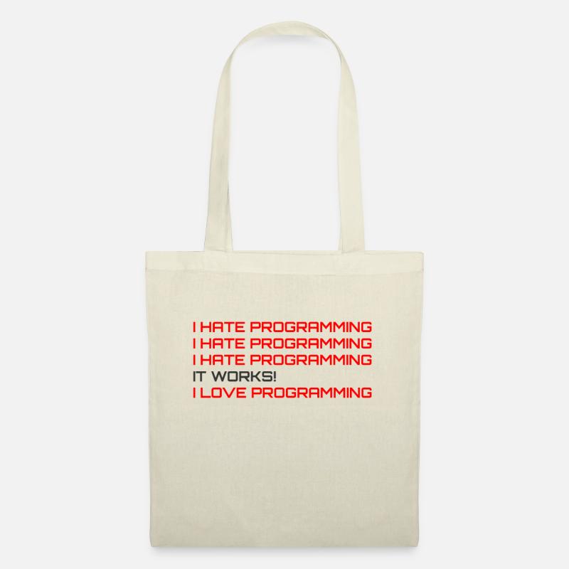 Computerprogrammierer Codierer Software Engineers Geschenk - Stoffbeutel - Natur