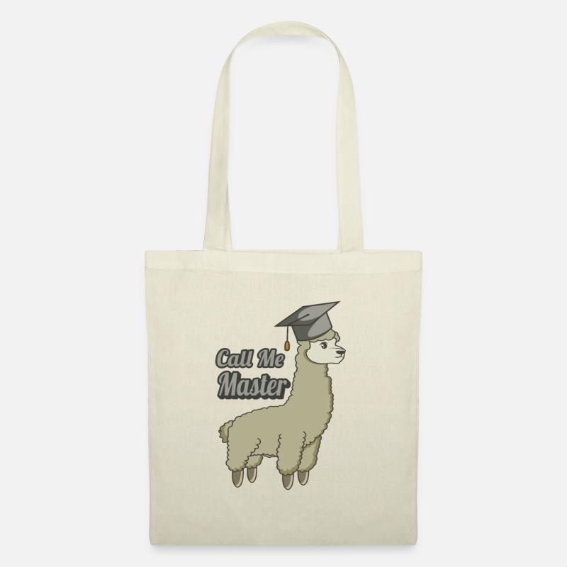 Master Studium Absolvent Uni Alpaka Abschluss Cool - Stoffbeutel - Natur