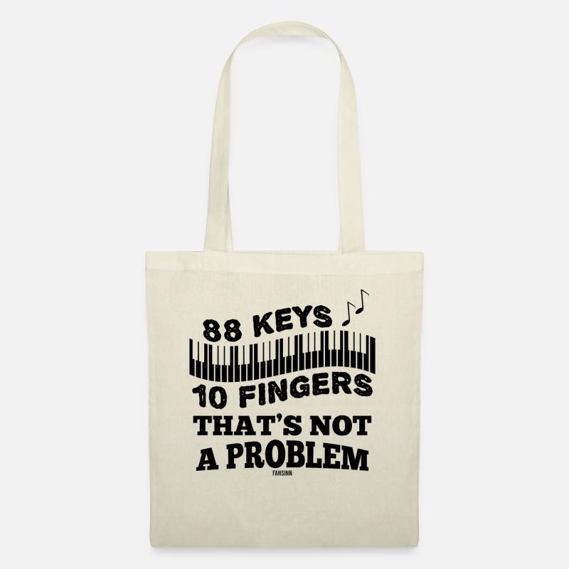Klavier Keyboard Piano Geschenk Tasten - Stoffbeutel - Natur