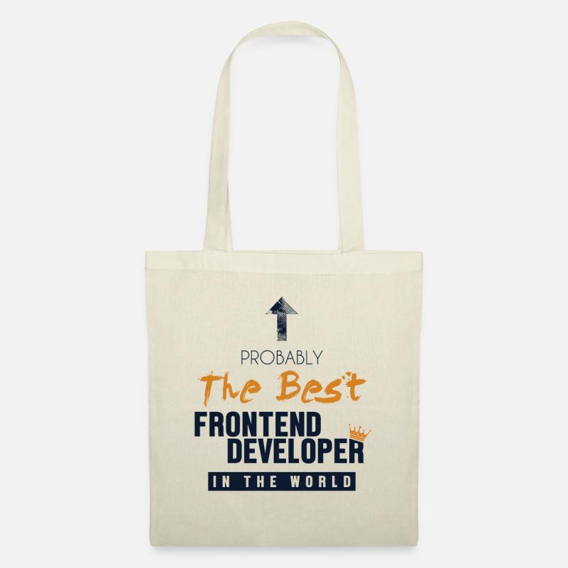 Best Frontend Developer World Developer Coder - Stoffbeutel - Natur