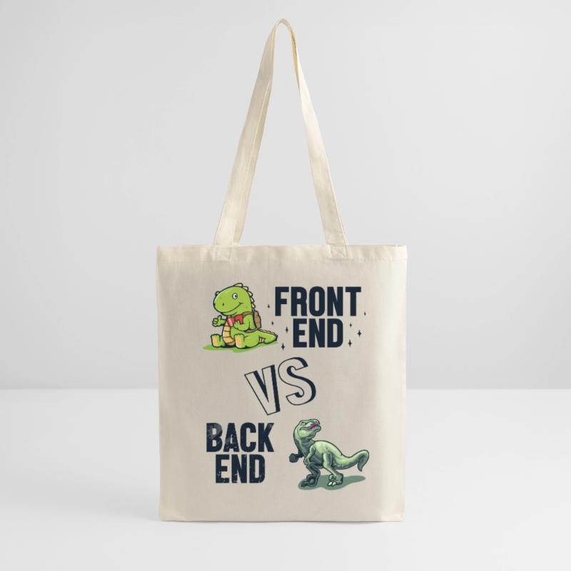 Frontend vs. Backend Developer Developer Coder Stoffbeutel