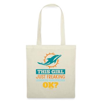 Fille aime les dauphins - Sac en tissu - nature - Devant