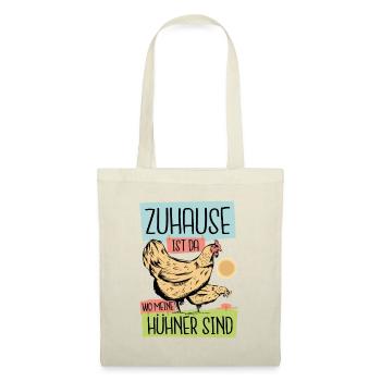 Zu Hause ist da wo meine Hühner sind - für Farmer - Stoffbeutel - Natur - Vorne
