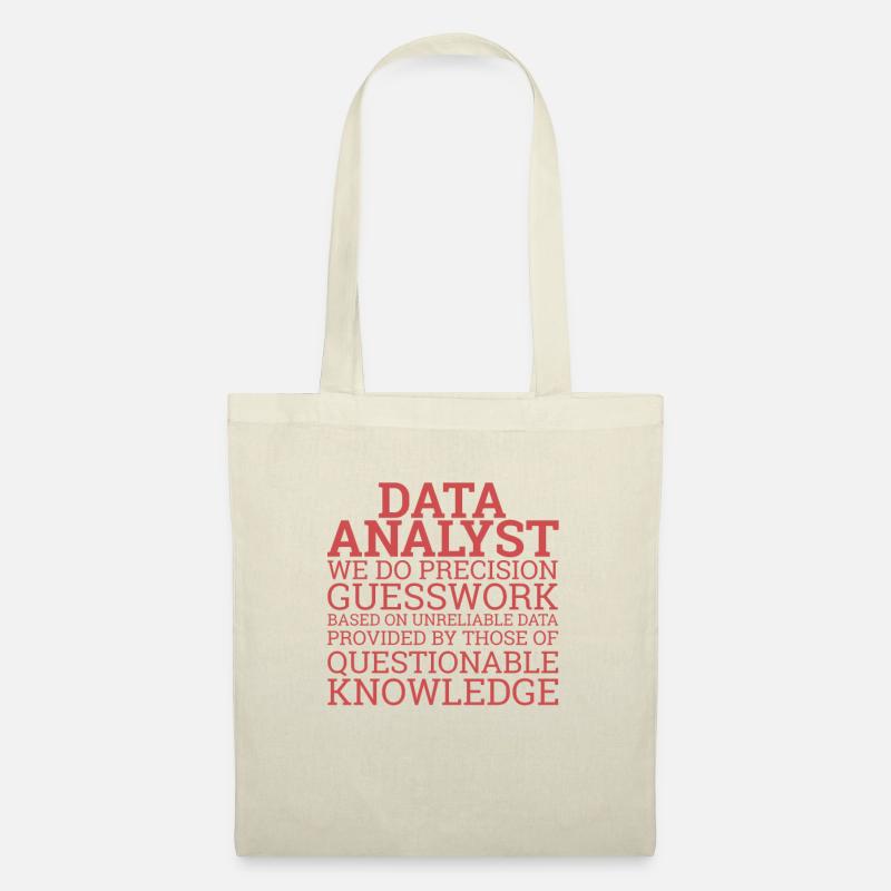 "Data Analyst Guesswork | Data Scientist" - Stoffbeutel - Natur