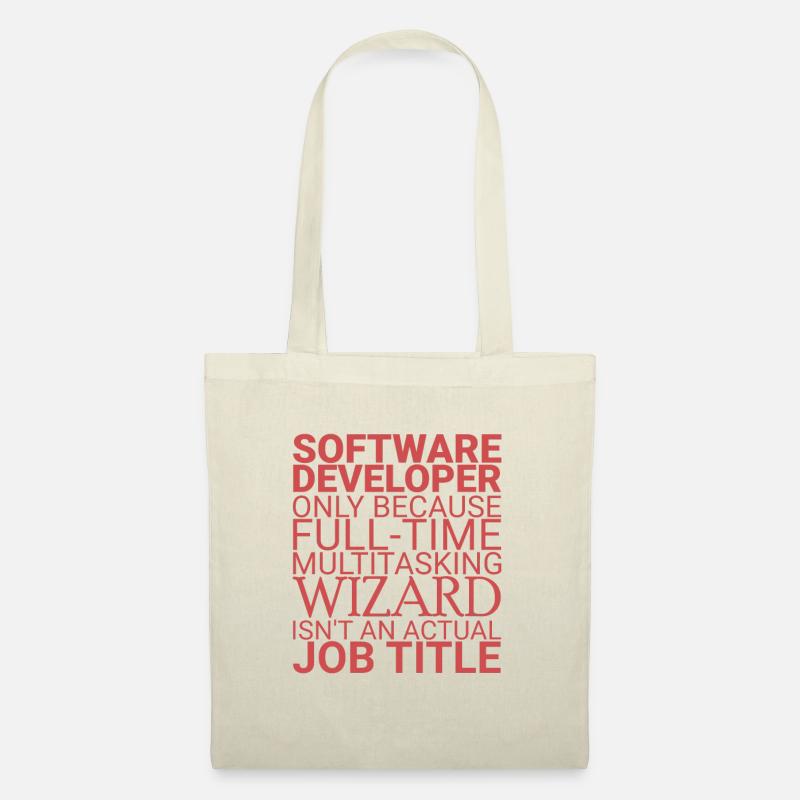 "Software Developer Wizard | Programmierer" - Stoffbeutel - Natur