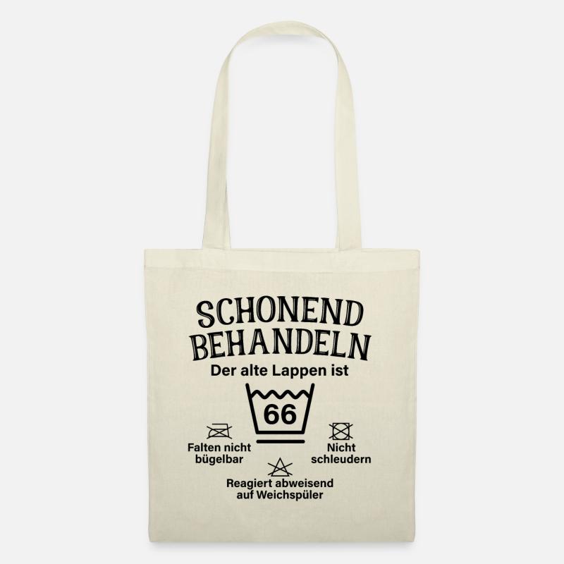 Schonend Behandeln 66 Geschenk Zum 66. Geburtstag - Stoffbeutel - Natur