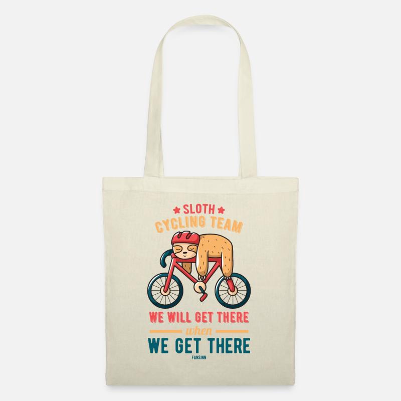 Sloth Cycling Team We Will Get There - Stoffbeutel - Natur