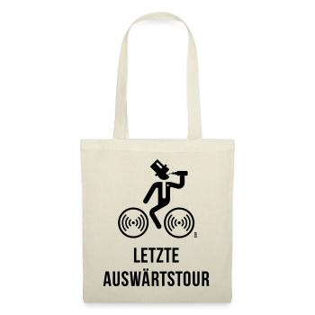 Letzte Auswärtstour (Bräutigam / Fahrrad / JGA) - Stoffbeutel - Natur - Vorne