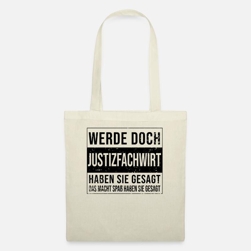 Richtern Geburtstag Arbeit witzige Justizfachwirt - Stoffbeutel - Natur