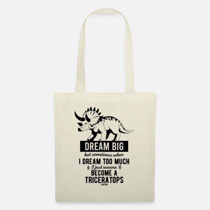Triceratops Dino Spruch Kinder - Stoffbeutel - Natur