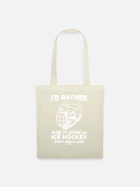 Eishockey Maske cooler Spruch - Stoffbeutel - Natur
