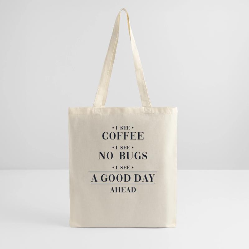 Coffee No Bugs Good Day Developer Coder Stoffbeutel