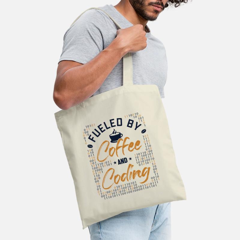 Fueled by Coffee and Coding Coder Software Tote Bag