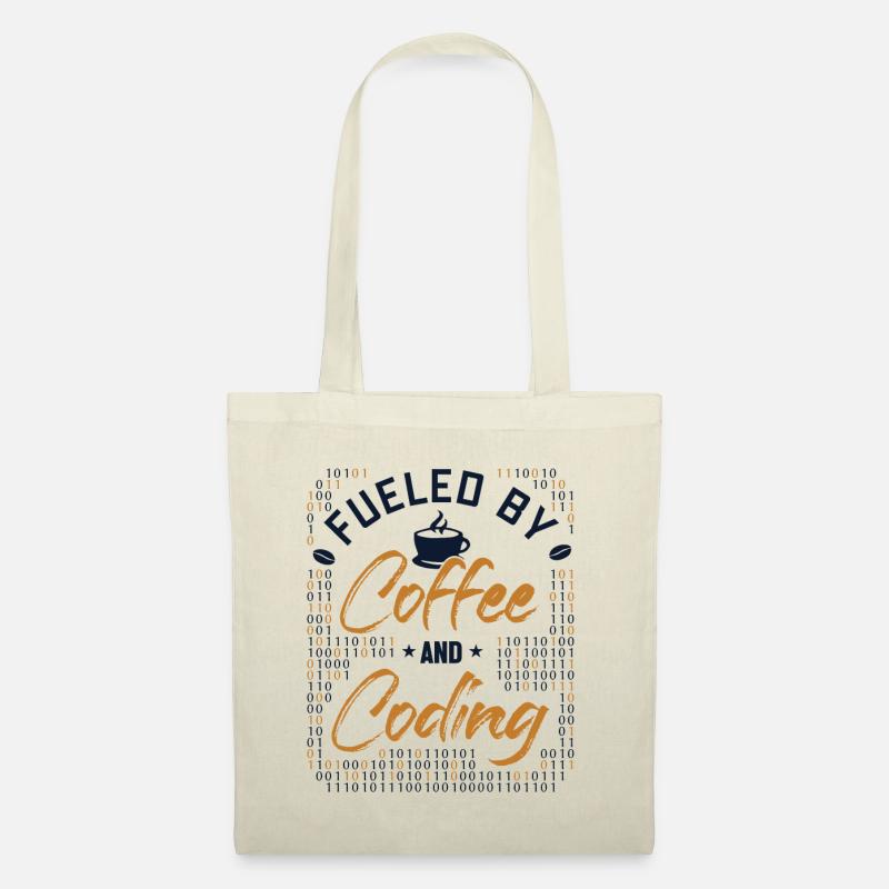Fueled by Coffee and Coding Developer Coder - Stoffbeutel - Natur